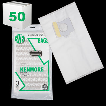 BA70261CS-50 Kenmore Dustlock Bag 5055, 50403 50558 50557 3 Pack SVB Best Quality Also Fits PANASONIC C5 C19 Case of 50