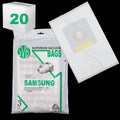 BA70301CS-20 Samsung Dustlock Bag 5500 6013 7713 4010 Canister 3 Pack SVB Best Quality Multi Ply Also Fits Bissell Digipro and Bissell Power Partner Plus Using Original Bag VP-77 Case of 20