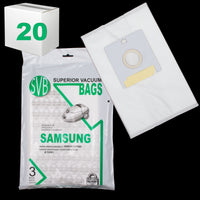 BA70301CS-20 Samsung Dustlock Bag 5500 6013 7713 4010 Canister 3 Pack SVB Best Quality Multi Ply Also Fits Bissell Digipro and Bissell Power Partner Plus Using Original Bag VP-77 Case of 20 - PureFilters