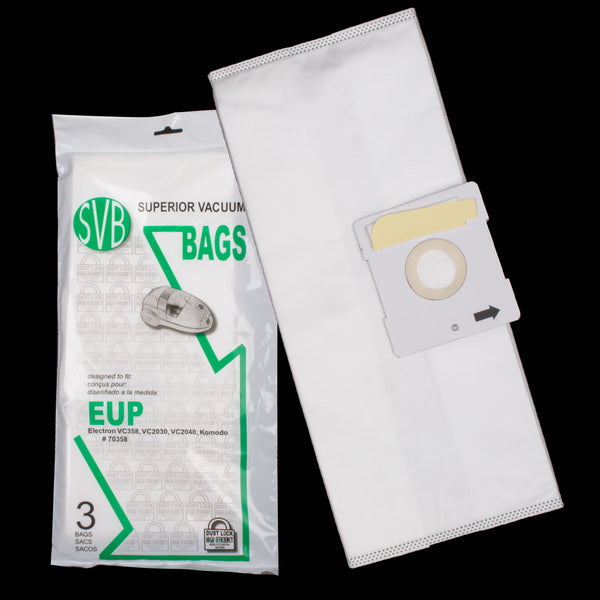 BA70358 Eup Electron Royal R Dustlock Bag Models Vc358 Vc2030 Vc2040 Komodo SVP Best Quality XC105 Eclipse **3 Pack** - PureFilters