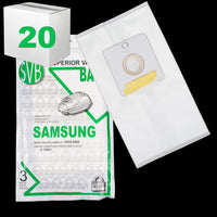 BA70901CS-20 Samsung Dustlock Bag 7910 8000 9000 Canister Best Quality Multi Ply Also Fits Any Model of Bissell Using Original Bag Number VP-90 **3 Pack SVB Case of 20** - PureFilters