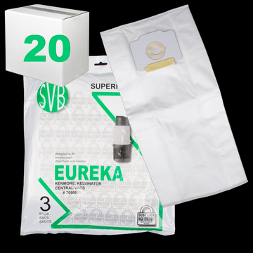 Eureka Central Vacuum Dustlock Bags by SVB, Bag of 3, Case of 20 (Also Fits Beam, Electrolux, Kelvinator Mastercraft 4464, and Canavac)