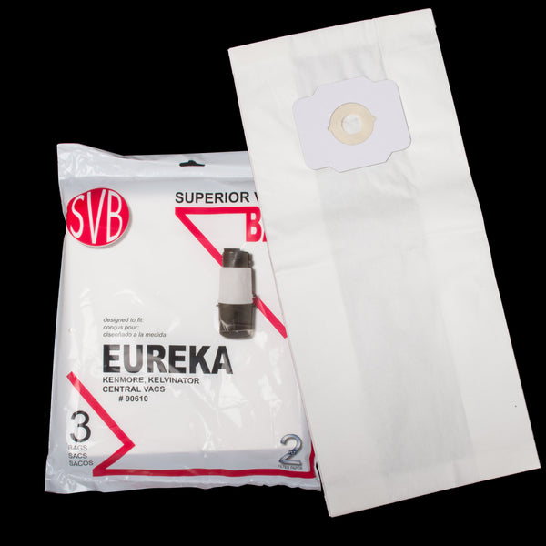 BA90610 Central Paper Bag to Fit Beam Eureka Kenmore CV-1 Mastercraft 4464 Kelvinator Electrolux Central Vacuums Nilfisk **3 Pack SVB** - PureFilters