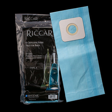 C13-6 Riccar OEM Paper Bag Pack of 6 Type A for Vibrance Upright Vacuum Models R20E R20ENT, R Series, 2000 Series, 4000 Series, & 8000 Series *Also Fits Simplicity Symmetry Models S20E S20ENT, 6 Series, & Fuller Model FBTM*