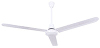 Canarm 60" Industrial Ceiling Fan (with Cord & Plug, White, Down Draft, 16" Downrod)