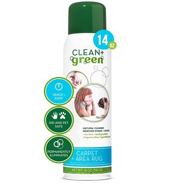 Clean + Green Carpet & Upholstery Pet Odour & Stain Remover