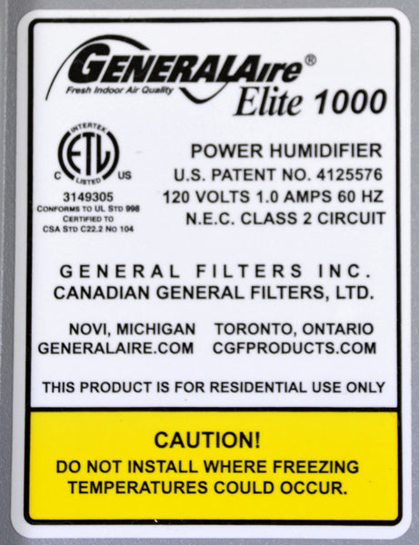 GeneralAire Fan-Powered Humidifier, 3000sqft Max