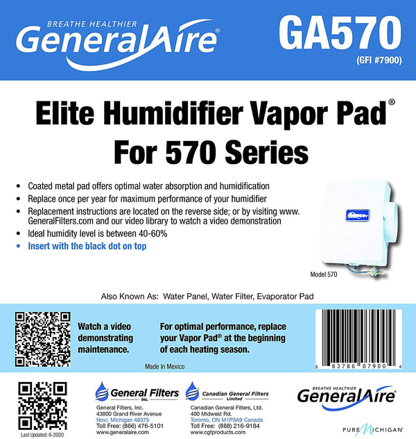Generalaire GA570 Humidifier Pads - PureFilters
