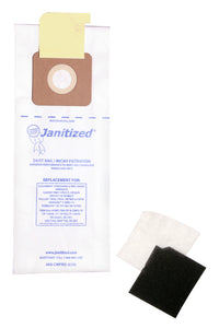 JAN-CMPRO-2(10) Janitized Paper Bag Cleanmax Standard and Pro-Series Micro Filter Includes Secondary Filters Case of 10 10pks - PureFilters