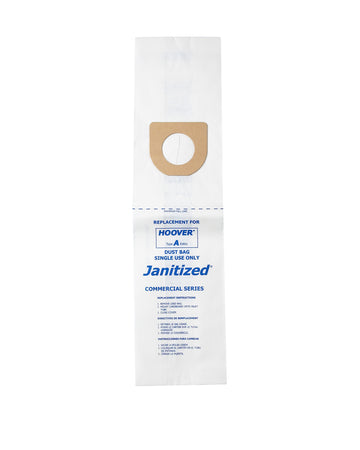 JAN-HVA-2(3) Janitized Paper Bag Hoover A Micro Filtrater **Case of 12 3pks** Pacific Steamex Myvac OEM# 4010001A or 4010100A 4010051A