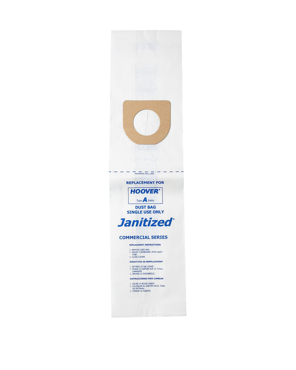 JAN-HVA-2(3) Janitized Paper Bag Hoover A Micro Filtrater **Case of 12 3pks** Pacific Steamex Myvac OEM# 4010001A or 4010100A 4010051A - PureFilters