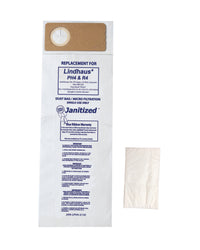 JAN-LPH4-2(10) Janitized Paper Bag Lindhaus Healthcare Pro, RX HEPA,CH Pro, Dynamic 300 380 450 Micro Filter 3 Pre Filters Case Of 10 10pks OEM# PH-4 OR R-4 Euroclean Pro 14 DU135094105-1 09410509 OEM# 141299001 Or 141296200 - PureFilters