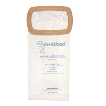 JAN-PTHV-2(10) Janitized Paper Bag Proteam Hlf VAC Micro Filter Case Of 10 10pks OEM# 106960