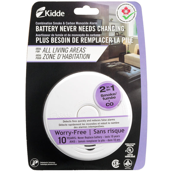 Kidde 10-Year Worry-Free Photoelectric Combination Smoke & Carbon Monoxide Alarm
