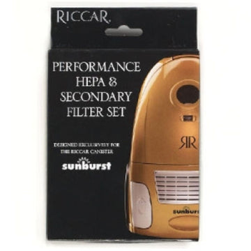 RF14 Riccar OEM Filter Set with Performance HEPA Exhaust & Charcoal Secondary Filters for Sunburst Canister Vacuums *Also Fits Simplicity Jill Models*