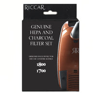 RF17G Riccar OEM Filter Set with Genuine HEPA Exhaust & Granulated Charcoal Filters for Canister Vacuums Immaculate Impeccable 1700 1800 *also fits Simplicity models GUSTO MOXIE S30 S36 S38* - PureFilters