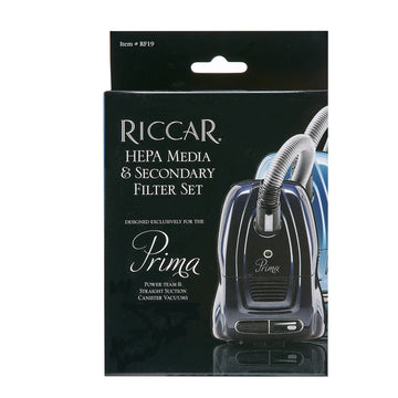 RF19G Riccar OEM Filter Set with HEPA Exhaust & Granulated Charcoal Filters for Prima Power-Team, Straight Suction, & R50 Series Canisters *also fits Simplicity Wonder models*