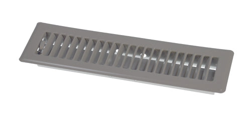 Imperial Louvered Floor Register/Vent Cover, 2-1/4" x 12", Grey