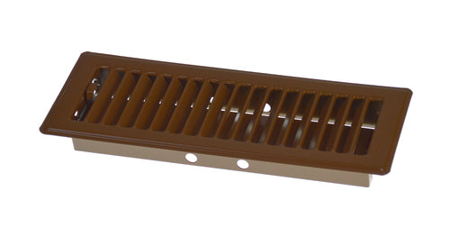 Imperial Louvered Floor Register/Vent Cover, 3" x 10", Brown
