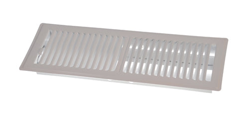 Imperial Louvered Floor Register/Vent Cover, 4" x 14", White