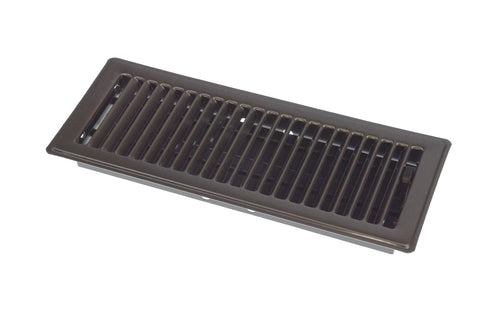 Imperial Louvered Floor Register/Vent Cover, 4" x 12", Pewter