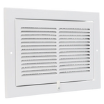 Imperial Sidewall Grille With Filter Rack/Vent Cover, 10" x 6", White