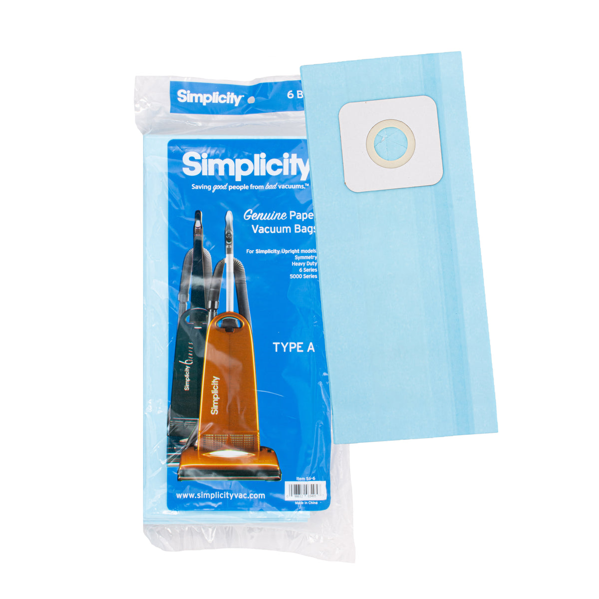 Simplicity OEM S6-6 Type A Paper Bags - Pack of 6 | PureFilters