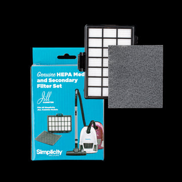 SFI4 Simplicity OEM Filter Set with HEPA Exhaust & Secondary Filters for Jill Canister Vacuums *Also Fits Riccar Sunburst Models*