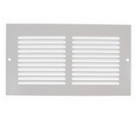 Imperial Sidewall Grille/Vent Cover, 8" x 4", White