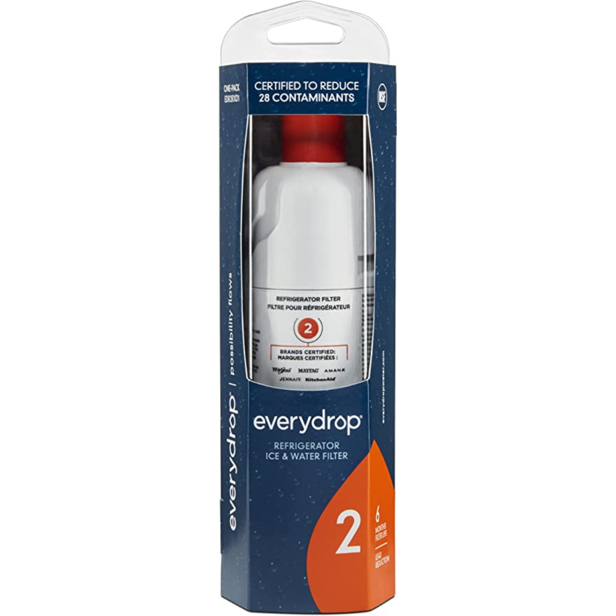 Whirlpool EveryDrop Refrigerator Water Filter 2/w10413645A PureFilters