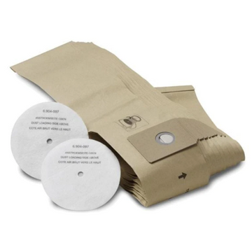 XKR405 Karcher OEM 10 Paper Bag Pack And 2 Filters For T201