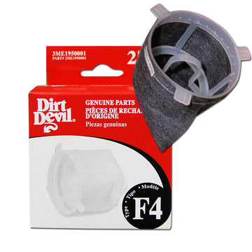 XR3ME1950001 Dirt-Devil OEM Dust Cup Filter Pack of 2 Type F4 for Scorpion, Jaguar, Easy-Lite, & Accucharge Series Stick Vacuums