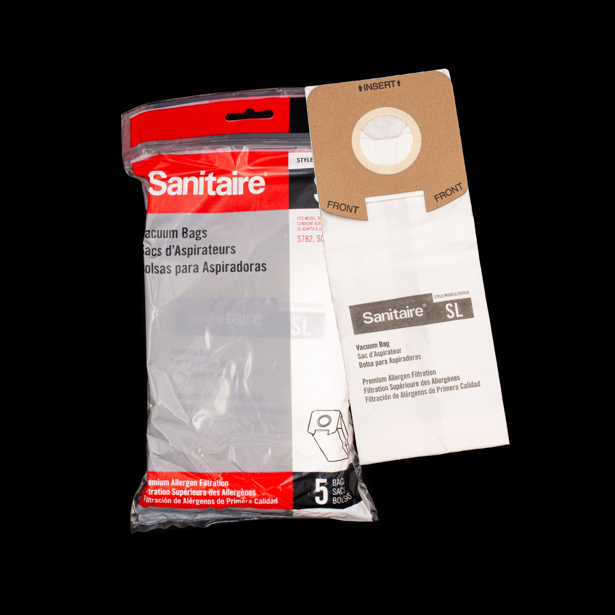 XSA61125 Sanitaire OEM Paper Bag Pack of 5 Style SL for S782 & SC785
