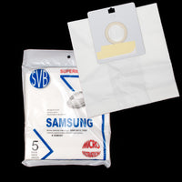 XSM301 Samsung Paper Bag Micro 4010 4127 5500 6013 7713 Canister 5 Pack Bissell Digipro Power Partner Plus Using Bag VP50 VP77 Koblenz Infinity Simplicity 4020 3020 DAWOO RC800 RC805 - PureFilters