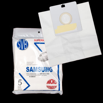 XSM301 Samsung Paper Bag Micro 4010 4127 5500 6013 7713 Canister 5 Pack Bissell Digipro Power Partner Plus Using Bag VP50 VP77 Koblenz Infinity Simplicity 4020 3020 DAWOO RC800 RC805