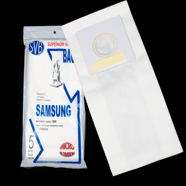 XSM541 Samsung Paper Bag White 5000 Upright 5 Pack Bissell Style 7 Using Bag VPU100 - PureFilters